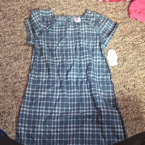 Wonder Nation Blue Plaid Casual Dress
